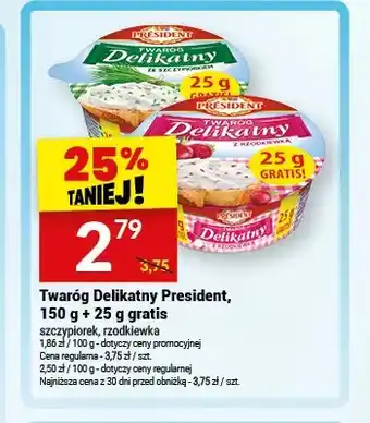 Twój Market Twaróg Delikatny President szczypiorek oferta