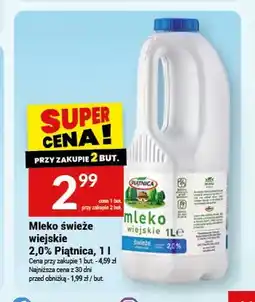 Twój Market Mleko świeże wiejskie 2,0% Piątnica oferta