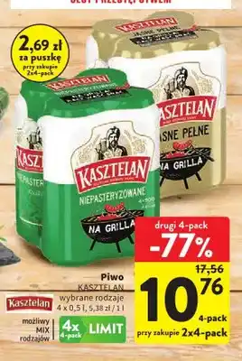 Intermarche Piwo Kasztelan Niepasteryzowane 4-pak oferta