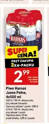 Twój Market Piwo Harnaś Jasne Pełne 4-pak oferta