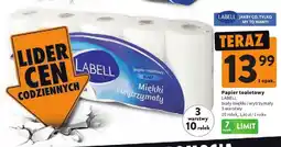 Intermarche Papier toaletowy Labell biały miękki i wytrzymały 10-pak oferta