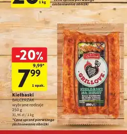 Intermarche Kiełbaski na ruszt białe wędzone Balcerzak oferta