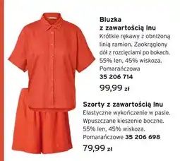 Tchibo Bluzka damska z zawartością lnu pomarańczowa oferta