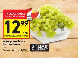 Intermarche Winogrono białe bezpestkowe luz oferta