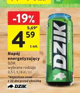 Intermarche Napój energetyzujący Dzik oferta