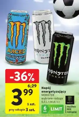 Intermarche Napój energetyzujący Monster oferta