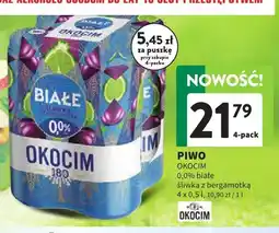 Intermarche Piwo bezalkoholowe Okocim 180 Białe Śliwka z bergamotką 4-pak oferta