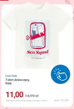 Smyk T-shirt dziewczęcy biały Cool Club oferta