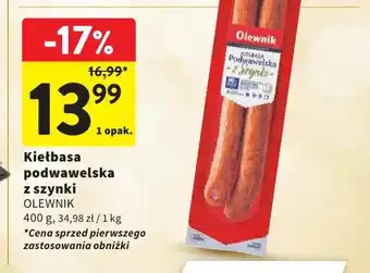 Intermarche Kiełbasa podwawelska z szynki Olewnik oferta