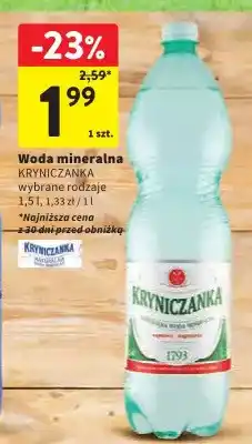 Intermarche Woda mineralna Kryniczanka oferta
