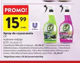 Intermarche Spray do czyszczenia Cif Ultra Max Uniwersalny Odtłuszczacz Green oferta