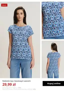 Greenpoint Top damski Greenpoint niebieski z kwiatowym wzorem oferta