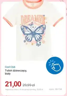 Smyk T-shirt dziewczęcy Cool Club biały oferta
