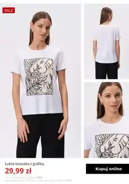 Greenpoint Koszulka damska Greenpoint Luźna koszulka z grafiką oferta