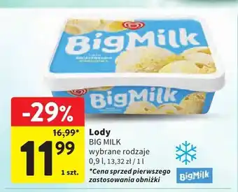 Intermarche Lody Big Milk oferta