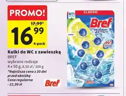 Intermarche Kulki do WC z zawieszką Bref Power Aktiv Lemon 4-pak oferta