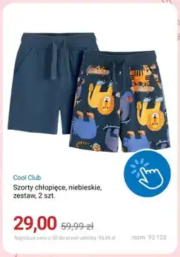 Smyk Szorty chłopięce Cool Club niebieskie zestaw 2-pak oferta