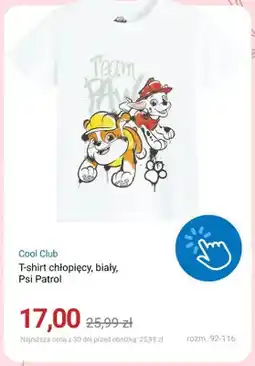 Smyk T-shirt chłopięcy biały Psi Patrol Cool Club oferta