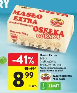 Intermarche Masło Extra Osełka górska Sobik oferta