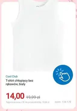 Smyk T-shirt chłopięcy bez rękawów Cool Club biały oferta