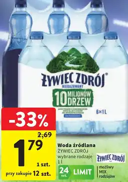Intermarche Żywiec Zdrój Woda źródlana oferta