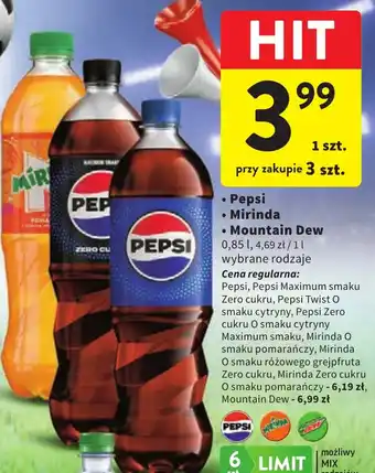 Intermarche Pepsi Mirinda Mountain Dew oferta