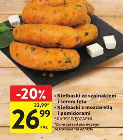 Intermarche Skarby Wędzarni Kiełbaski ze szpinakiem i serem feta oferta