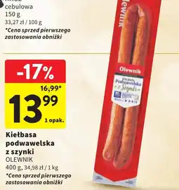 Intermarche Olewnik Kiełbasa podwawelska z szynki oferta