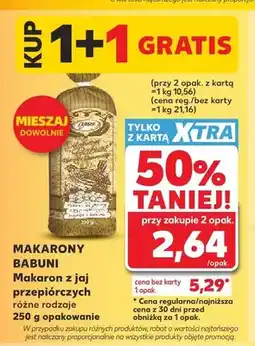 Kaufland Makaron z jaj przepiórczych Makarony Babuni oferta