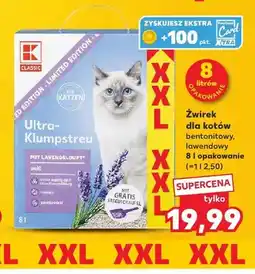 Kaufland Żwirek dla kotów bentonitowy lawendowy K-Classic Ultra-Klumpstreu oferta