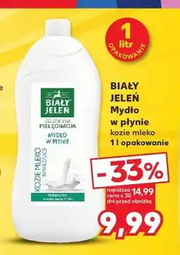 Kaufland Mydło w płynie Biały Jeleń kozie mleko oferta