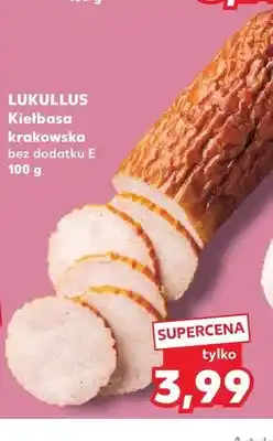 Kaufland Kiełbasa krakowska bez dodatku E Lukullus oferta