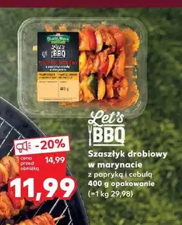 Kaufland Szaszłyk drobiowy w marynacie z papryką i cebulą Let's BBQ oferta