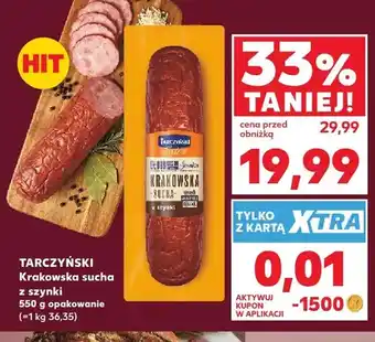 Kaufland Krakowska sucha z szynki Tarczyński oferta