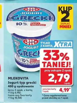 Kaufland Jogurt typ grecki Mlekovita oferta