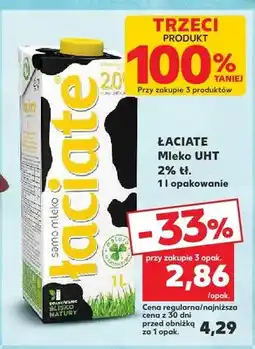 Kaufland Mleko UHT Łaciate 2% tł oferta