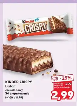 Kaufland Baton czekoladowy Kinder Crispy oferta