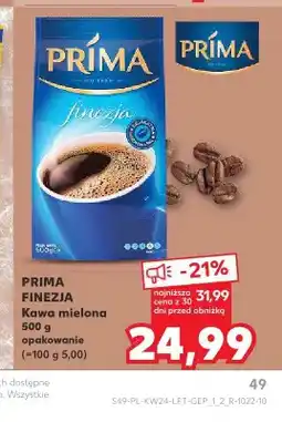 Kaufland Kawa mielona Prima Finezja oferta
