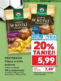 Kaufland Chipsy w kotle prażone Przysnacki karmelizowana cebula oferta