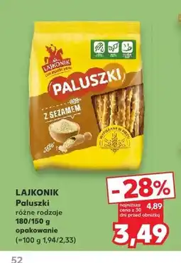 Kaufland Paluszki Lajkonik słone oferta