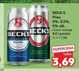 Kaufland Piwo bezalkoholowe Beck's Blue 0% oferta