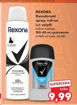 Kaufland Dezodorant w sprayu Rexona Invisible oferta