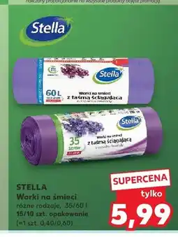 Kaufland Worki na śmieci Stella z taśmą ściągającą oferta