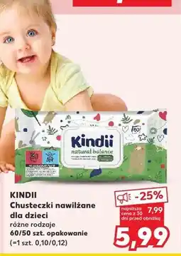 Kaufland Chusteczki nawilżane dla dzieci Kindii Natural Balance oferta