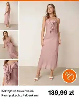 Born2be Sukienka koktajlowa na ramiączkach z falbankami Born2be oferta