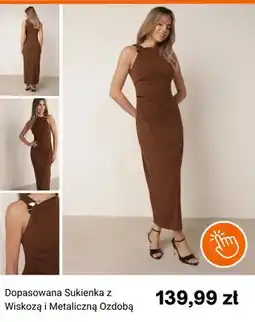 Born2be Sukienka dopasowana z wiskozą i metaliczną ozdobą Born2be oferta