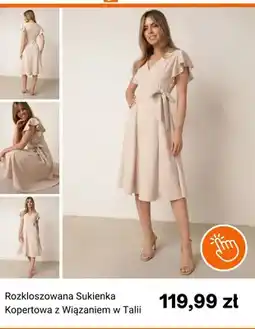 Born2be Sukienka rozkloszowana kopertowa z wiązaniem w talii Born2be oferta