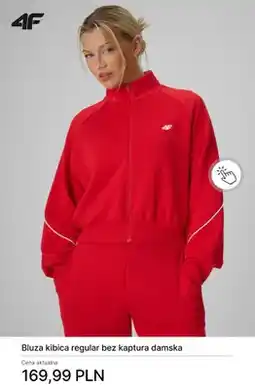 4F Bluza kibica regular bez kaptura damska 4F oferta
