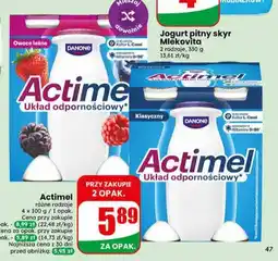 Dino Napój jogurtowy Actimel Owoce leśne 4-pak oferta