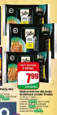 Dino Mokra karma dla kota drobiowe smaki Sheba 4-pak oferta